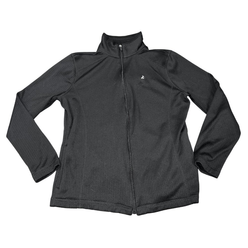 IZOD Black Zip-Up Athletic Jacket | Small | Lightweight Activewear Track Jacket